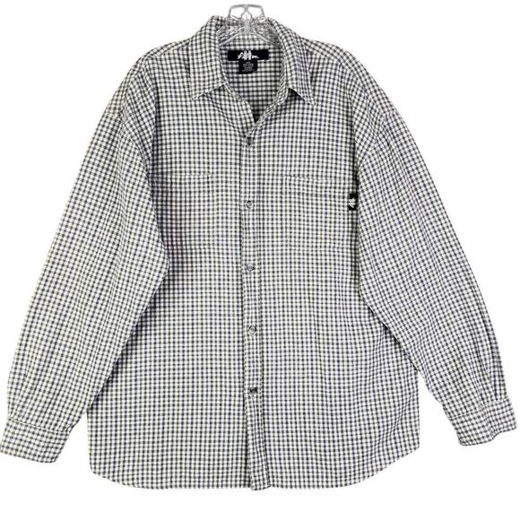 No Fear Shirt Men’s Size Large L Blue Plaid Long Sleeve Button Up Vtg Y2K - Picture 2 of 11